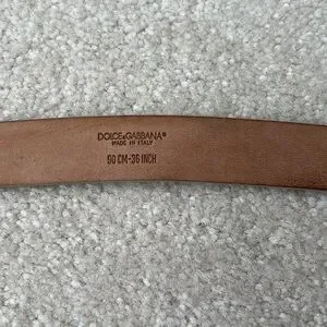 Dolce & Gabbana Mint Green and Gold Leather Belt Dolce & Gabbana Leather Belt | Designer Fashion outlet  main image 4